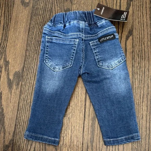Little Bipsy Blue Denim Kids Jogger Pants - Picture 3 of 3